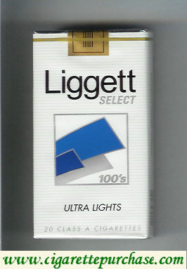 Liggett Select 100s Ultra Lights cigarettes soft box